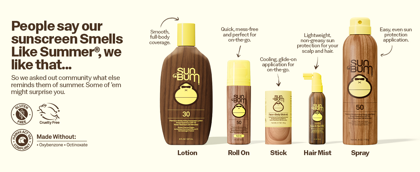 Sun Bum OG Body lineup