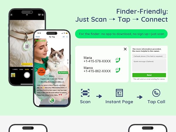 Smart ID dog tag and cat tag
