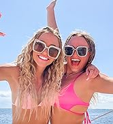 Women Sparkling Crystal Sunglasses Oversized Square Diamond Thick Frame Glasses Funky Bi...