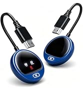 WELUSOPU Wireless HDMI Transmitter and Receiver 328ft, 4K Decode Input 1080P Output, 2.4G &amp; 5G, L...