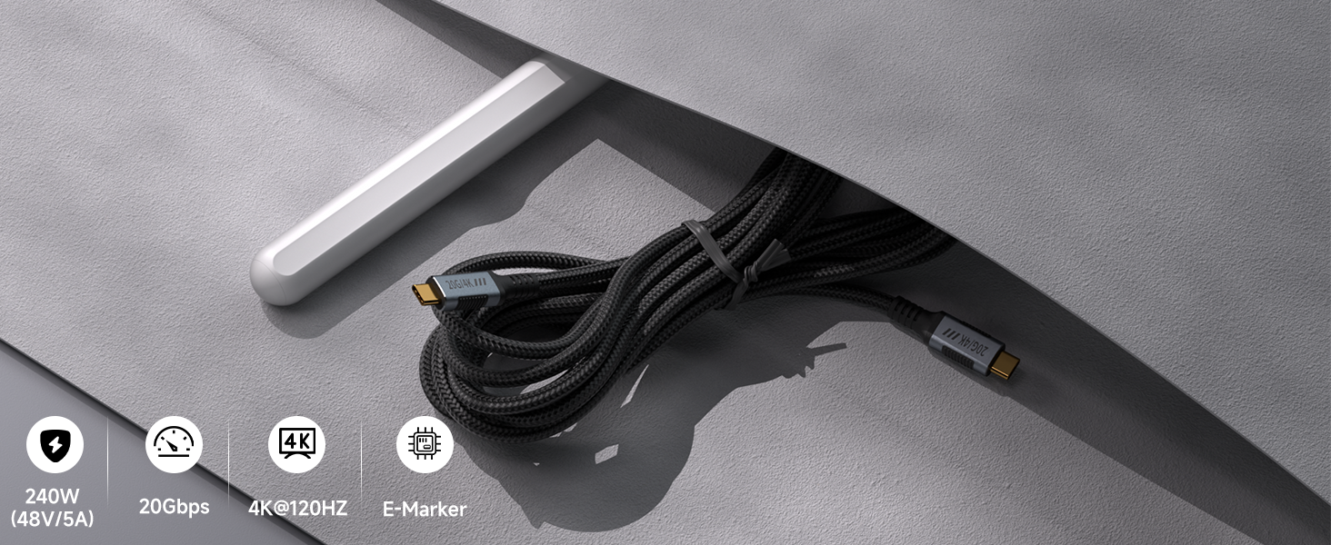 USB C Cable 20Gbps Data Transfer