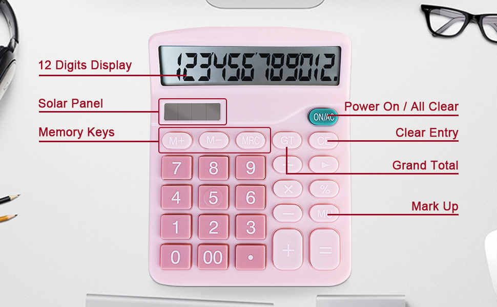desk calculator large display