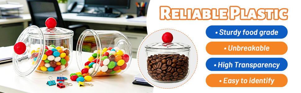 4 Plastic Cookie Jar