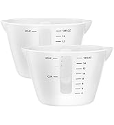 Gartful 500ml Large Silicone Measuring Cups, 2-Cup Resin Mixing &amp; Pouring Cups for Epoxy, Resin J...