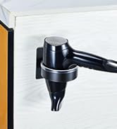 Hair Dryer Holder, Black Blow Dryer Holder Wall Mounted, Hairdryer Holder for Bathroom, Adhesive ...
