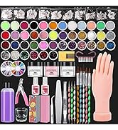 Practice Hand for Acrylic Nail Kit Professional Acrylic Set ,Nail Hand Practice Acrylic Nail Powd...