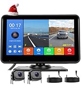 7" 4K Wired Reverse Rear View Backup Camera System Included 2 AHD 1080P Cameras, IP68 Waterproof,...