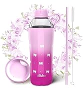 Allcho Insulated Water Bottle for Women, 18 oz Stainless Steel Water Bottles, Double Walled, 2 Li...