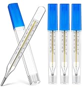 Glass Cuban Temperature Thermometers: Thermometers for Fever - Old Fashioned Axillary &amp; Oral Ther...