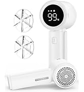 ASNUG Fabric Shaver, Electric Lint Remover, Sweater Shavers to Remove Pilling with 3 Speeds, 6 Le...