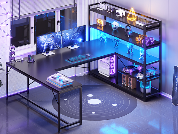 l shaped gaming desk corer computer desk