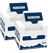GLIMGLINT Face Towels, 100 Count (2 Box) Disposable Face Towelettes, Biodegradable Makeup Remover...