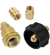 4 Pack QCC1 Nut Propane Gas Fitting Adapter with 1/4 Inch NPT Male Pipe Thread, QCC1 Connector × ...