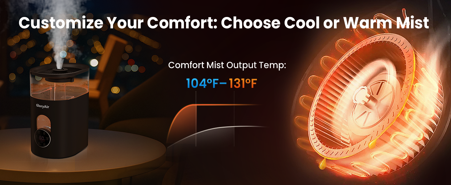 warm mist humidifier large room