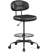 Misolant Drafting Chair Without Arms, Tall Office Chair with Footrest Ring for Standing Desk, Sma...