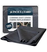 House2Home 36 Inch x 3 Yard Upholstery Black Cambric Dust Cover Fabric Replacement for Sofas, Cha...