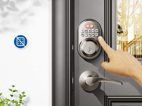 Veise keypad deadbolt will remind you by flashing Red lights when the batteries are running low.