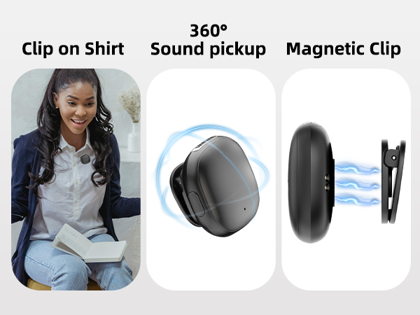 clip on microphone with magnetic clip