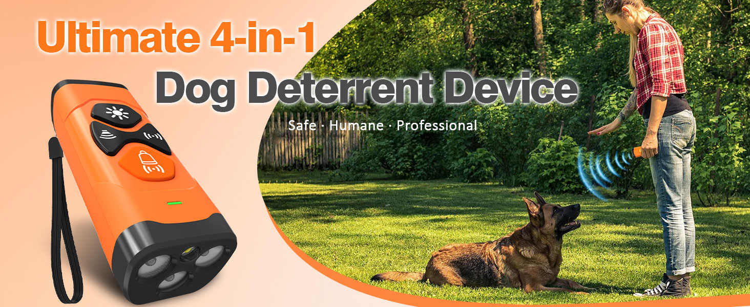 4-in-1 dog deterrent device