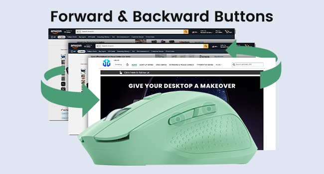 Forward and backward buttons