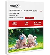 Koala Brochure Paper Double Side Glossy for Printing Photo 8.5X11 Inches 100 Sheets Compatible wi...