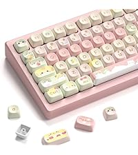 dagaladoo Cute Candy Keyboard keycap Set,dye sub pbt keycaps Colorful,MOA Profile Custom keycaps, Ra...