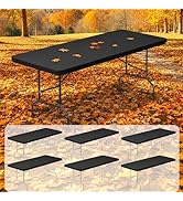 Fixwal Elastic Fitted Tablecloths for 6 Foot Rectangle Tables,6 Pack Rectangular Stretch Spandex ...