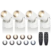 LiangJJ Uplights Indoor, 4 Pack 24W Uplighting with Timer and Remote, Stepless Adjustable Color T...