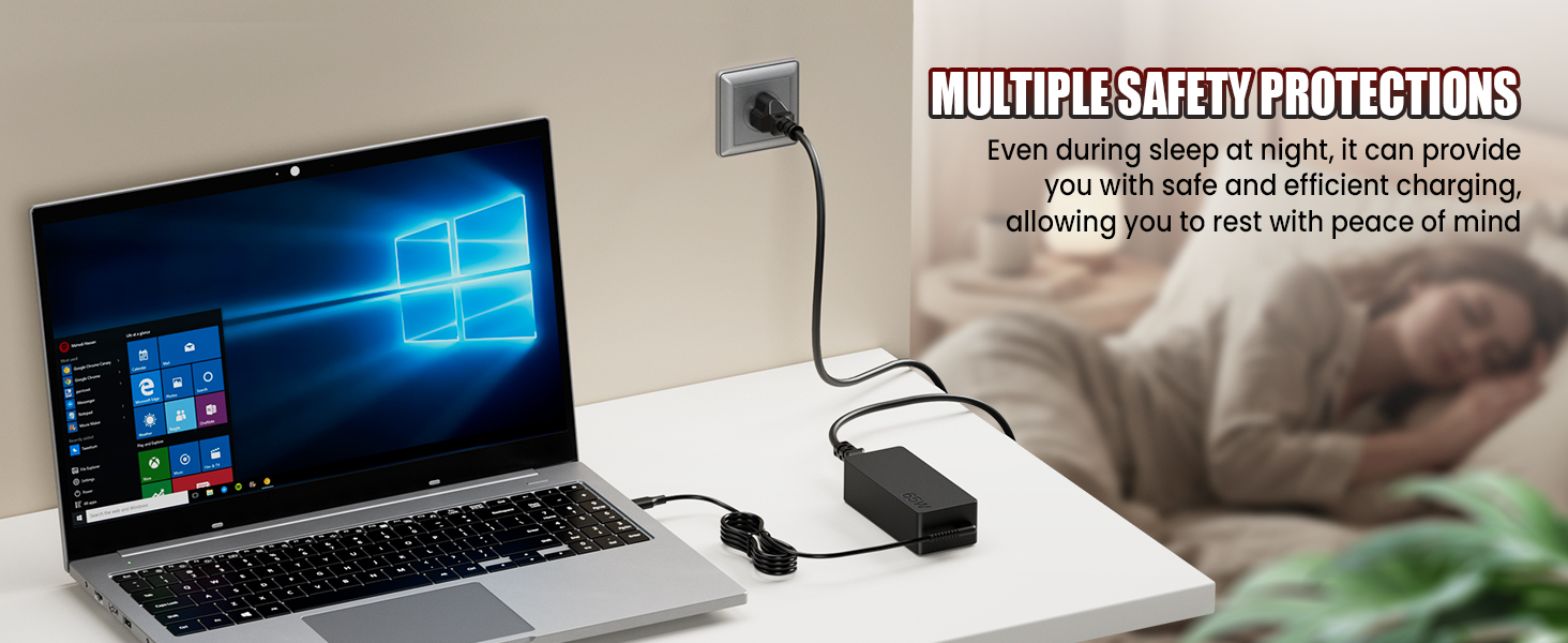 65W USB C Charger for Chromebook Laptop