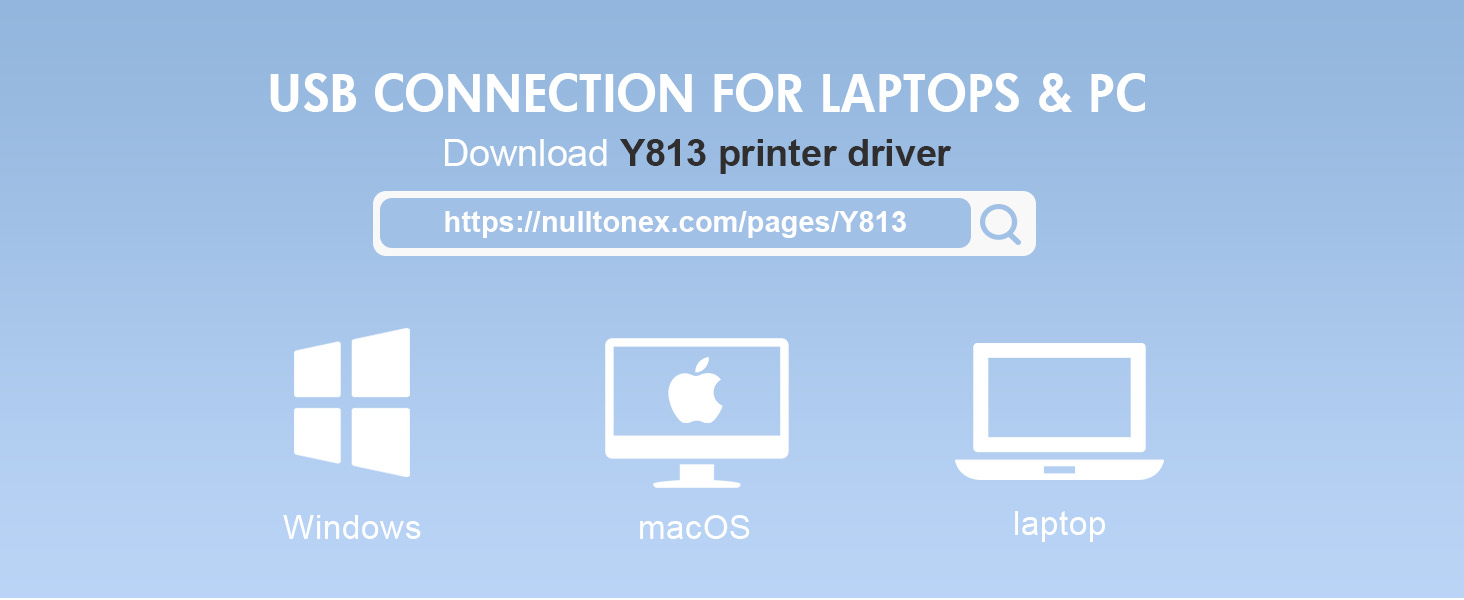 Introduction to NULLTONEX Bluetooth Thermal Shipping Label Printer USB Connection Website