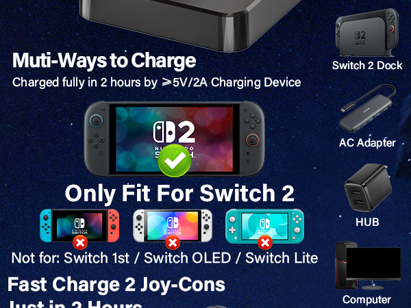 nintendo switch 2 charger dock