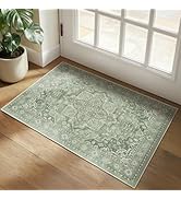 Jainmy Sage Green 2x3 Washable Kitchen Rugs Non Slip, Cottagecore Cozy Ultra Thin Door Mats Indoo...