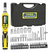 YIYEIE 46-Pc Digital Torque Screwdriver, 3.5-70.8 In-lbs, ±1% Accuracy, 1/4 Inch Pound Torque Scr...
