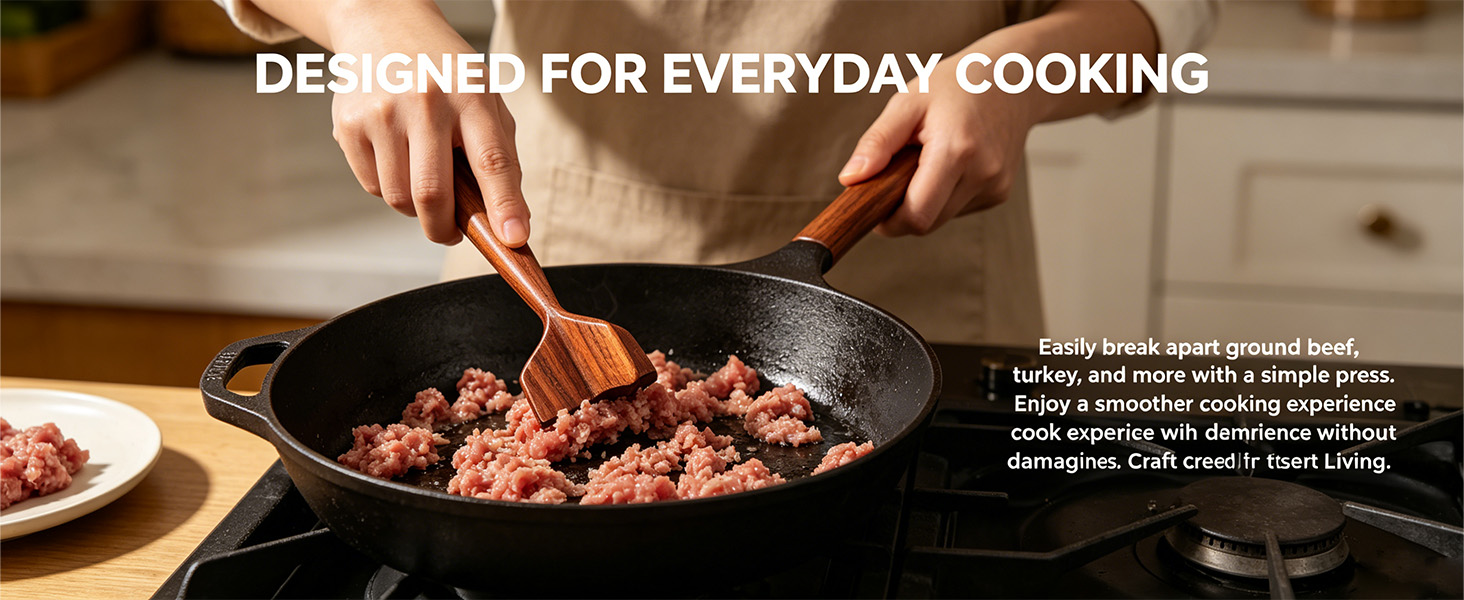 Wooden Ground Beef Masher