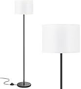 LED Floor Lamp Simple Design, Modern Floor Lamp with Shade, Tall Lamps for Living Room Bedroom Of...