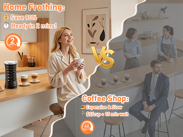 milk frother and steamer