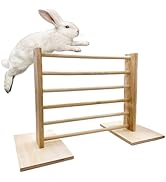 Rabbit Jump Bar Bunny Agility Equipment Set Wooden Rabbit Obstacle Exercise Toys Adjustable Heigh...