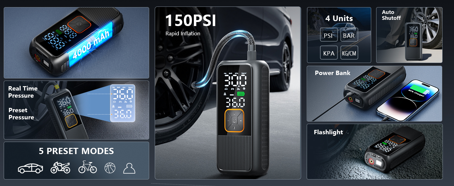 T05 Portable Air Pump