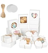 Soap Box, COTOPHER 30Pcs Small Soap Packaging Boxes 2.8x2.8x1.2 Inch Mini Kraft Boxes with Window...