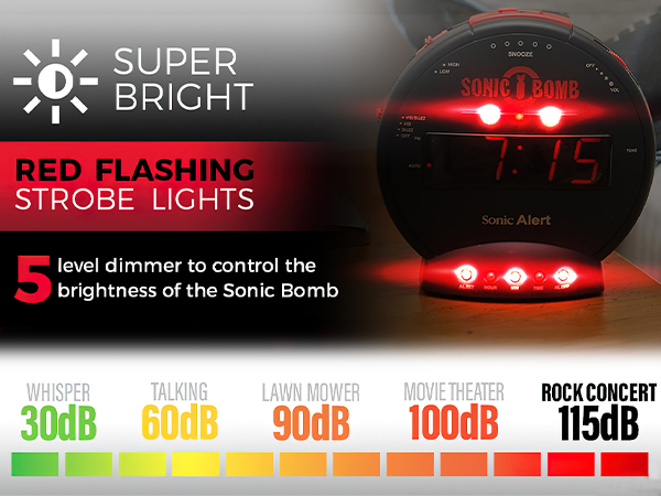 extremely loud alarm clock for very heavy sleepers, vibrating bed alarm clock, bed shaker alarm 