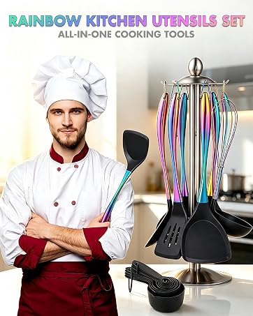 RAINBOW KITCHENUTENSILS SET
