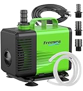FREESEA Submersible Water Pump for Pond: 1350GPH 150W Aquarium Fountain Pump with 6.6ft Tubing fo...