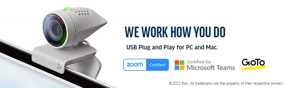 Certified for Zooms, Certified for Teams, GoToMeeting