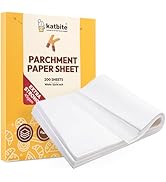 Katbite 200PCS 12x16 In Heavy Duty Flat Parchment Paper, Parchment Paper Sheets for Baking Cookie...