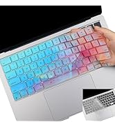 2 Pack Colorful Keyboard Cover for 2024-2023 MacBook Air M3 M2 13.6" 15.3" A2941 A3114 A2681 A311...