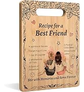 WARDOS Gifts for Best Friend Cutting Chopping Board, Friendship Gifts for Women Friends, Recipe f...
