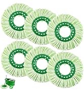 6 Pack Spin Mop Head Replacement Compatible with Libman ?????????????? Spin Mops System,Easy to I...