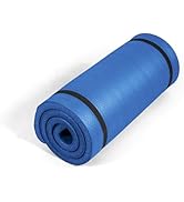 Tone Fitness 1-Inch Thick Yoga Mat | High-Density, Non-slip Exercise Mat with Carrying Strap for ...