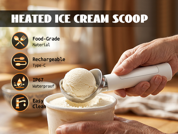Heated Ice Cream Scoop