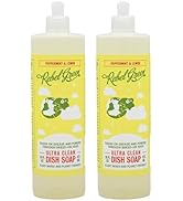 Rebel Green Super Deluxe Dish Soap - Natural Kitchen Dish Detergent - Gentle Dish Liquid Scented ...